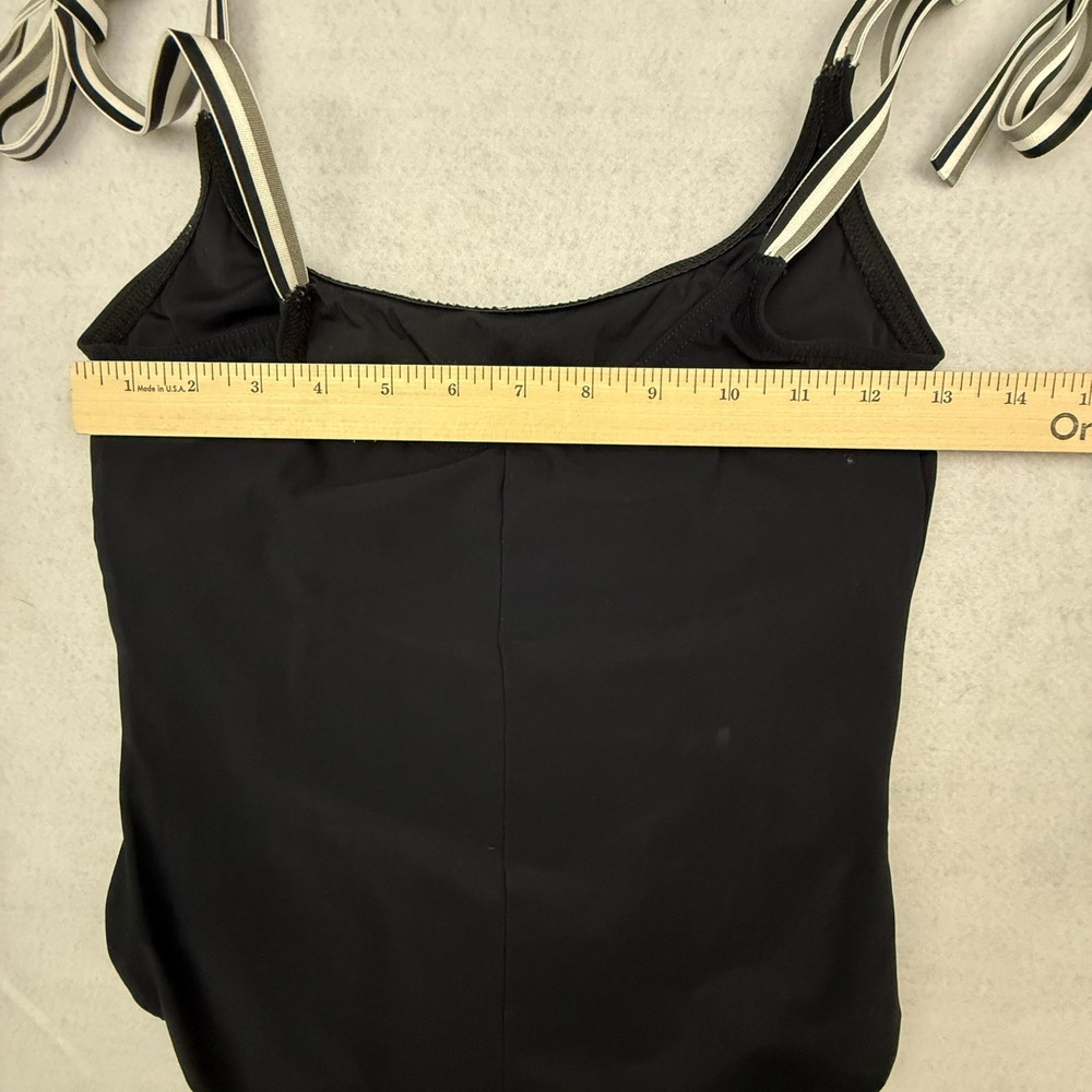 Karla Colletto Swimsuit Women's 8 Black Tie Shoulder One Piece Xtra Life Lycra - Picture 8 of 10